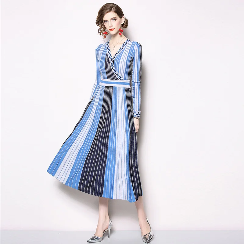  Весенняя футболка с длинными рукавами вязаный свитер платье Robe Femme Hiver 2021 Для