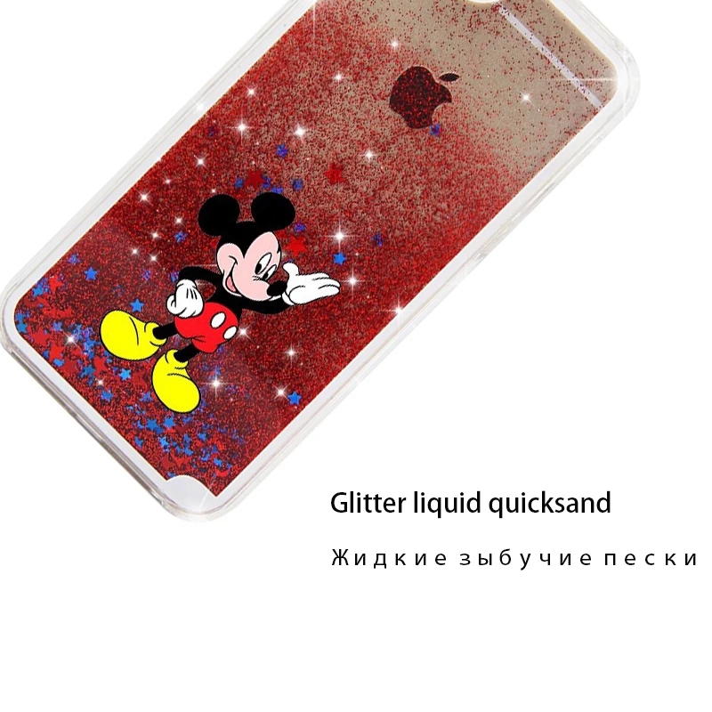 LUOYY FENJJ Cat Quicksand Case For iPhone 6 6s 7 Plus 5 5s SE Hard PC Back Cover Liquid 8 X 10 Coque |