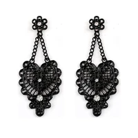 charm long earrings design hollow lace retro fashion jewelry painting selling ladies earr