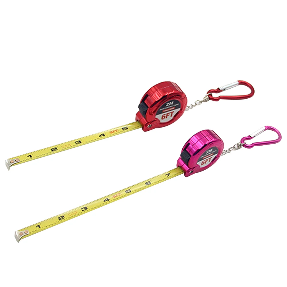 Practical Hanging Portable Tool Mini Wood Work Tape Measure Durable Key Chain Metric Imperial Gift Retractable Ruler Lightweight |