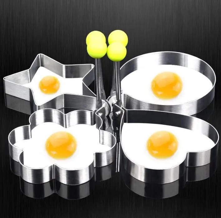 

200pcs/lot Fast Shipping DIY Stainless Steel Fried Egg Shaper Pancake Mould Mold Kitchen Cooking Tools