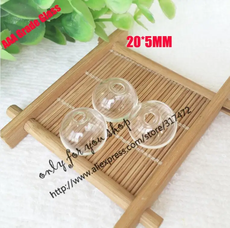 AAA grade 20mm 100 шт прозрачные стеклянные сферы стеклянная подвеска из стеклянного флакона глобус пузырь DIY Шарм стеклянный кулон желаний - Окраска металла: AAA grade 20mm