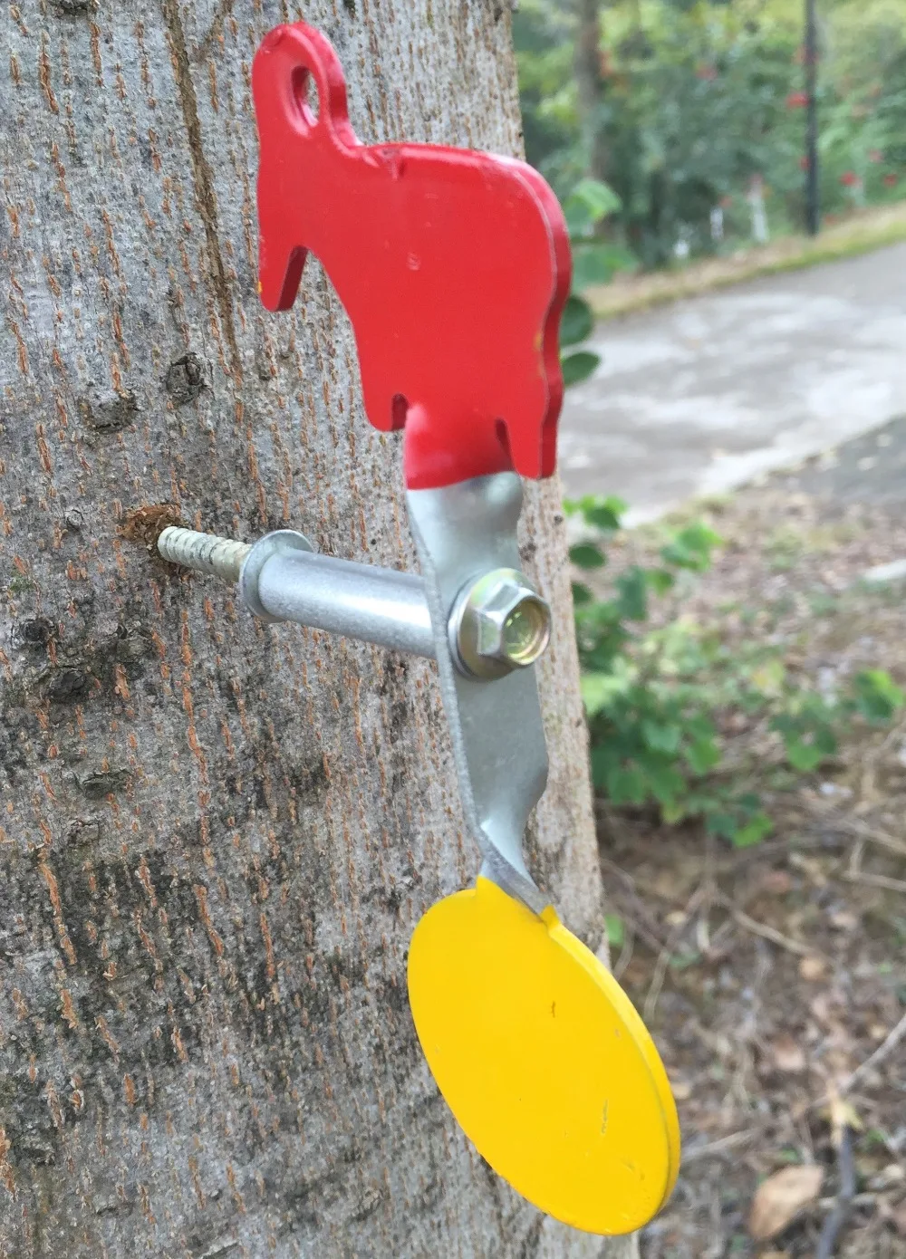 Стальная мишень с винтовым напылением коза + круглая/для пейнтбола свинцового