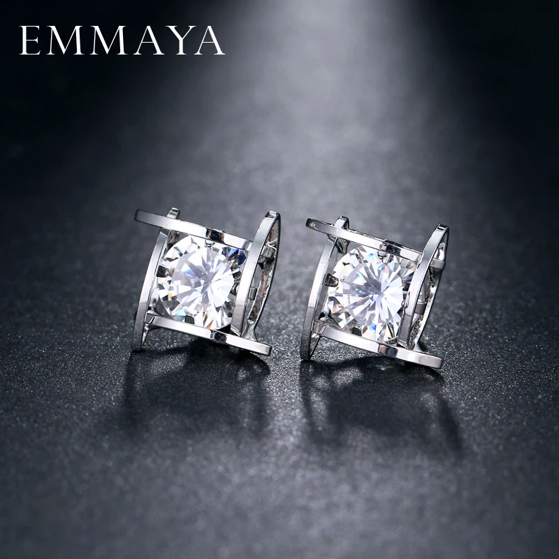 EMMAYA модные ювелирные изделия для весны лета серьги Модные Cz Кристалл квадратной формы brincos