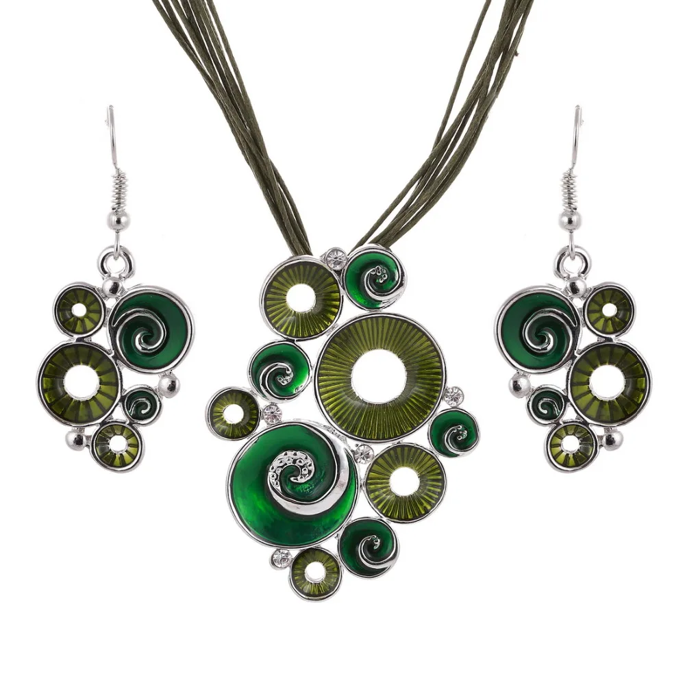 Женский комплект украшений ZOSHI Свадебный из многослойной кожаной подвески и