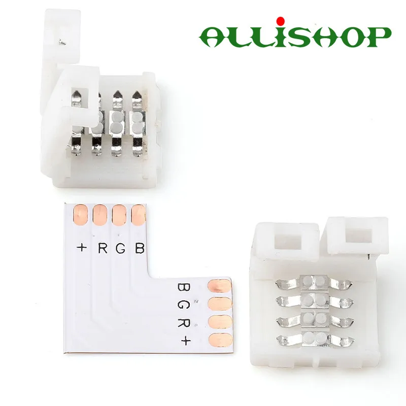 5 шт. разъем для светодиодной ленты 5050/3528 SMD RGB 4 контакта 10 мм | Обустройство дома