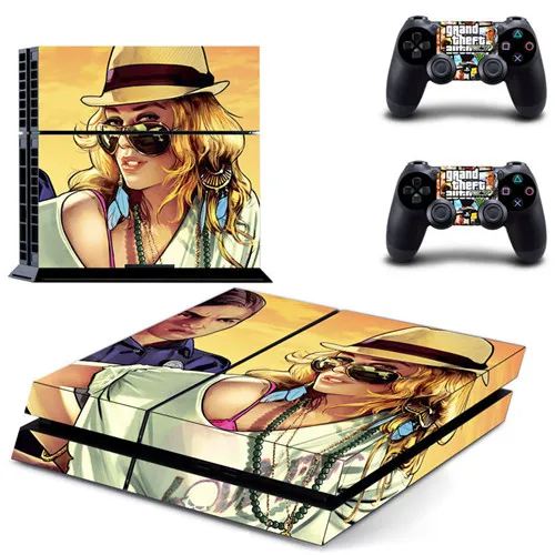 Игра Grand Theft Auto V GTA 5 PS4 наклейка для sony playstation 4 консоль и 2 контроллера PS4 наклейка для кожи виниловая - Цвет: GCTM5140