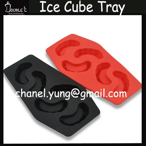 3D крови Зубы Форма Ice Cube Силиконовые формы ice мешалка поп Конфеты Желе Лед Формы