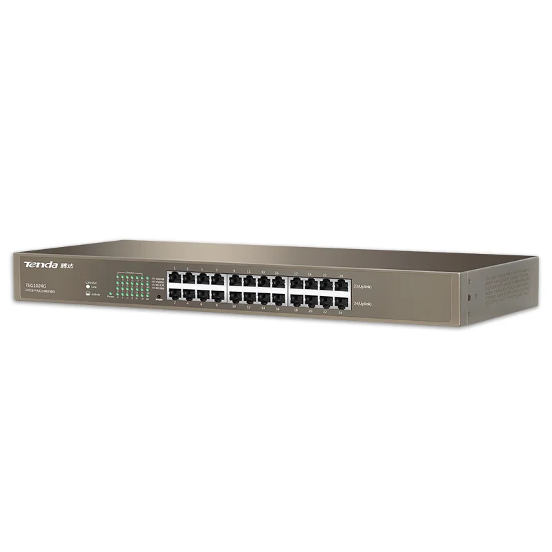 Tenda TEG1024G 24 Порты и разъёмы 1000 м Gigabit Enternet сетевой коммутатор 48 Гбит/с Auto MDI/MDI X