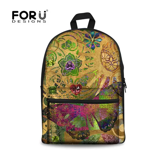 Forudesigns плеча Для женщин школьная сумка Mochila Infantil 3D бабочка животных Книга школьный для Обувь для девочек студент Back Pack Рюкзак - Цвет: w1333J
