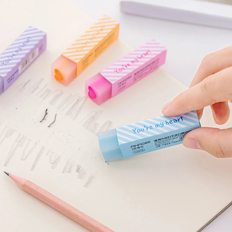 4 шт. резиновые ластики для рисования в виде длинных полосок|Ластик| |