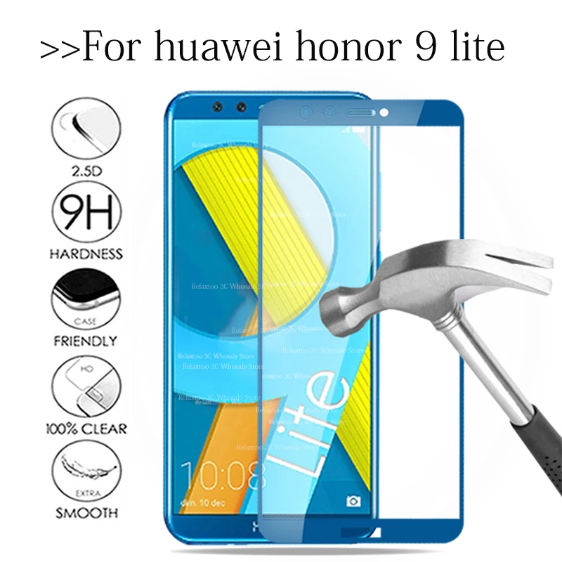 Закаленное стекло для huawei honor 9 lite защитное на защиты экрана honor9 легкая защитная