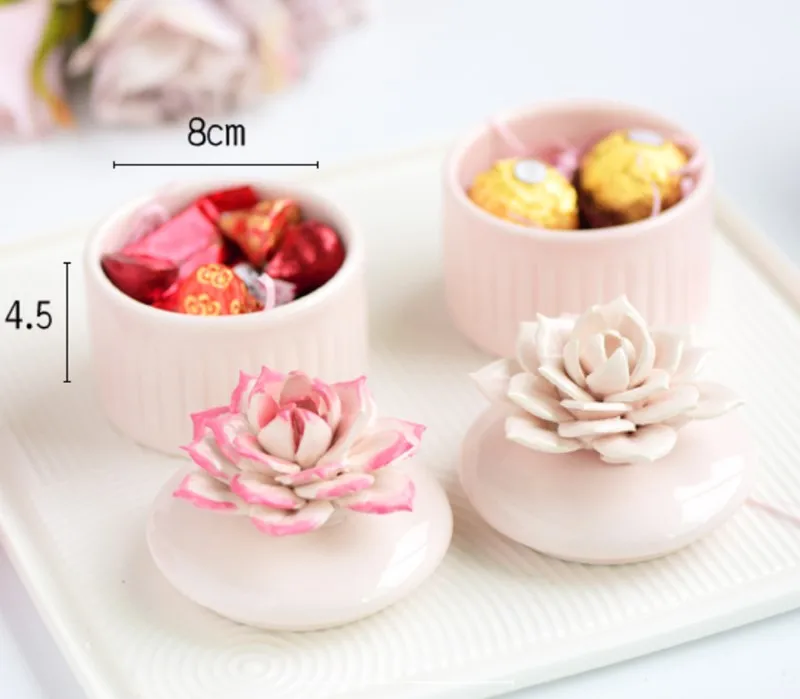 Стереоскопические суккуленты керамическая креативная коробка для конфет