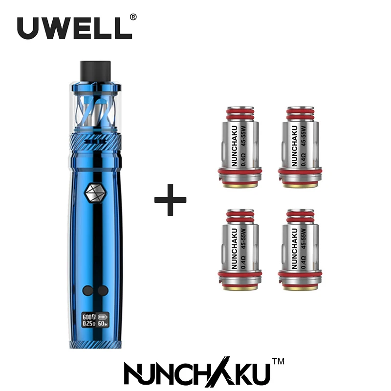 

UWELL NUNCHAKU Kit & NUNCHAKU Coil Set 5-80W with 5ml Tank 18650 Battery Or USB Charging (Without Battery)E-cigarette Vape Kit