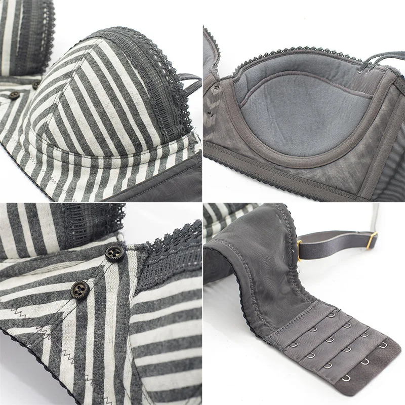 SP &amp CITY японский комплект с бюстгальтером в полоску эффектом пуш-ап кружевное