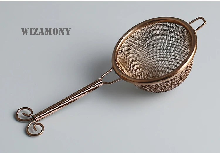 WIZAMONY Чайный фильтр ручной работы Гальванизированный медный чайный набор из нержавеющей стали сито в форме листа кунгфу Чайный сито аксессуары чайный набор