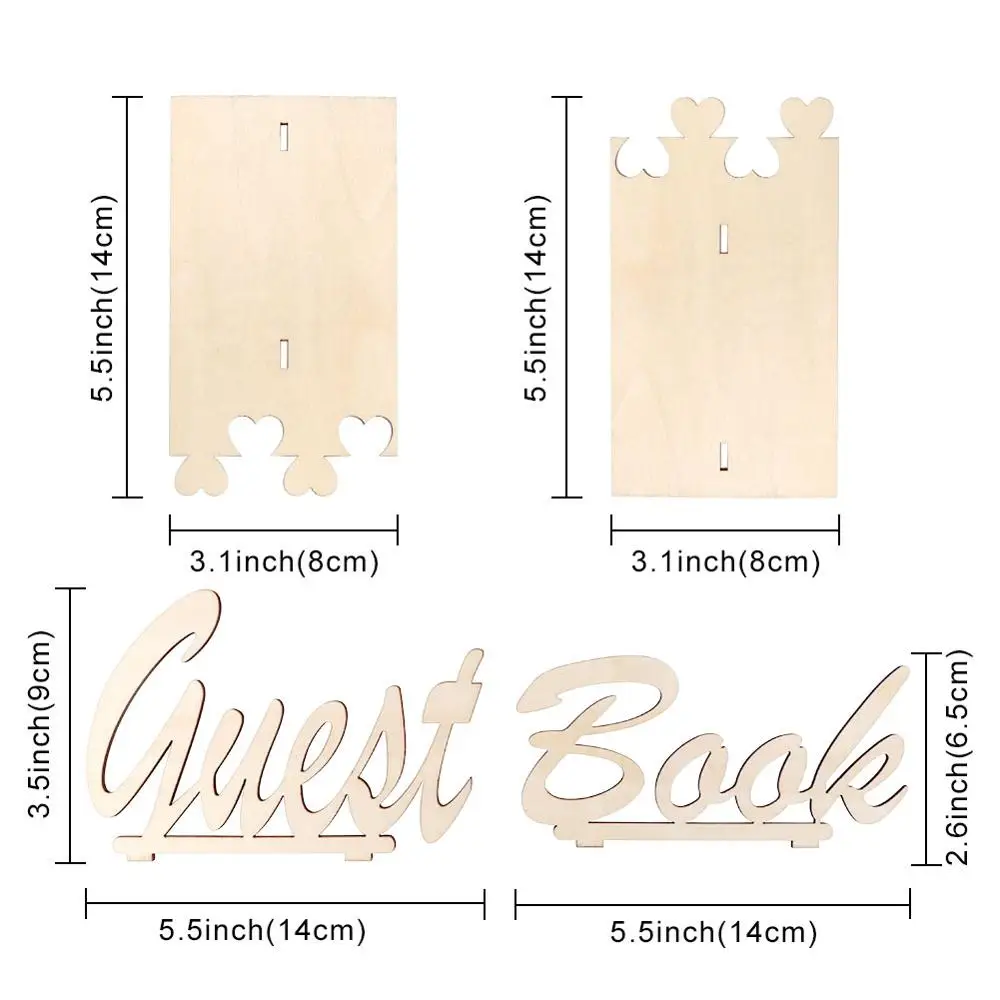 1 set guest book OurWarm 3D деревянная Свадебная Гостевая книга с деревом подписью Свадебная книга желаний подарки для гостей Дерево желаний вечерние украшения - Цвет: 1 set guest book