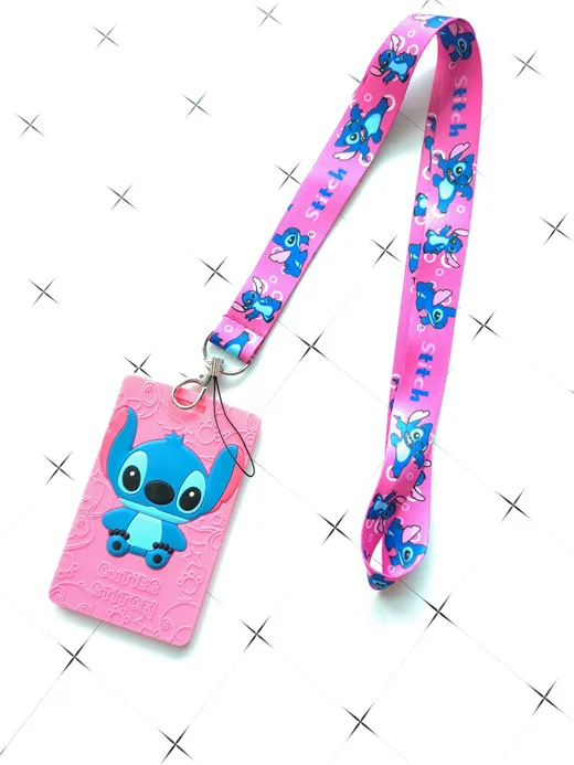 Новый 1 шт. мультяшный розовый стежок ПВХ Именной держатель для карт