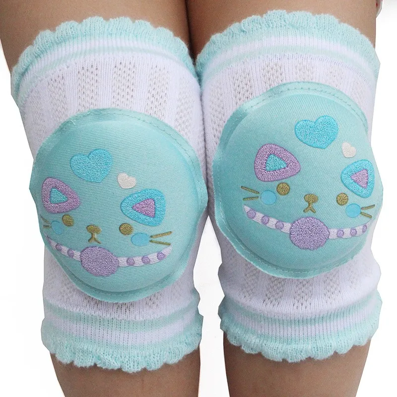 Дизайн ребенок Kneepad хлопок мягкий и удобные детские наколенники кукла научиться ходить Best защиты милый мультфильм улыбка cat