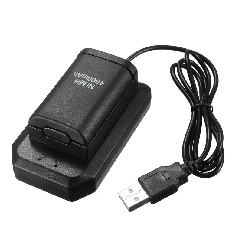 4 в 1 4800mAh аккумуляторная батарея+ зарядное устройство+ Usb кабель зарядный комплект для Xbox 360 беспроводной контроллер батареи