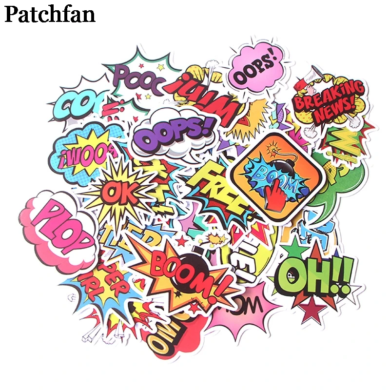 Patchfan 40 шт. текстовое сообщение письмо Забавный креативный значок DIY стикер мультяшка стиль для DIY PC настенный телефон Скрапбукинг альбом A2144