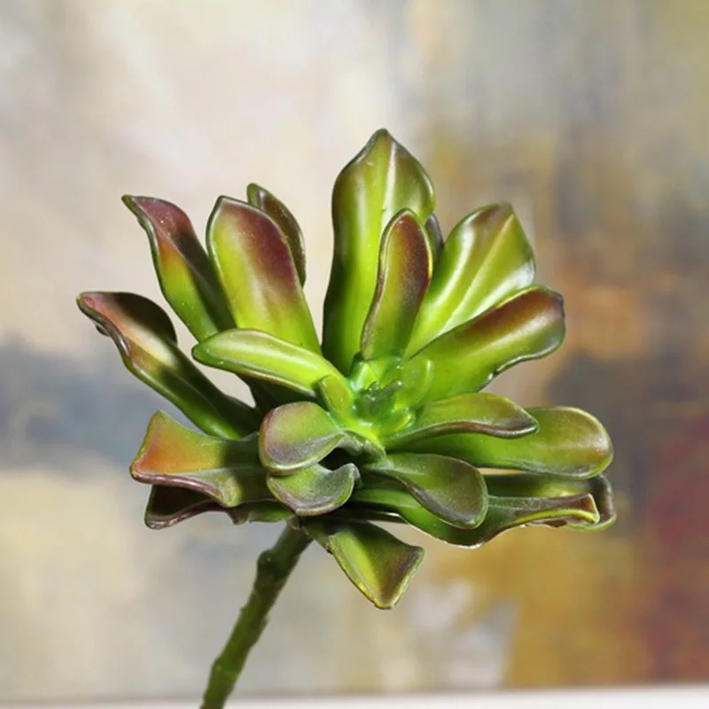 

6pcs 18/22cm Emulation Fleshy Plants Stone Lotus Upscale Plant Wall Material Artificial Flower Vase Flower Arrangement Artwork