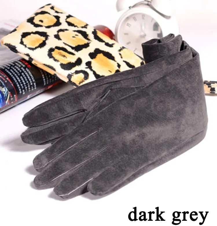 Осень/зима модные женские туфли женские ботинки из свиной кожи; замшевая обувь из натуральной кожи с длинными перчатки леди 30/40/50 см; Цвет: черный/розовый/красный классический Luvas Mujer