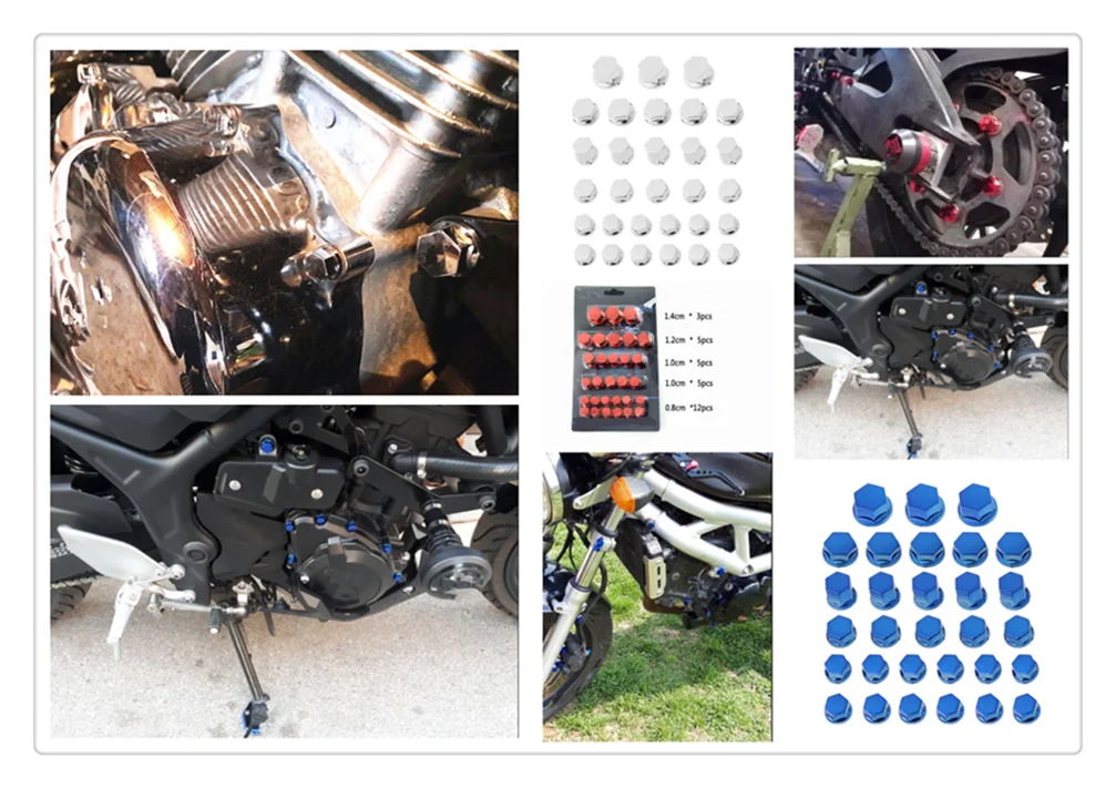 30 шт. мотоцикл Моделирование Покрытие декоративные гайки винт кепки для HONDA CBR500R