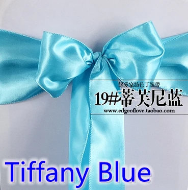 Тиффани цвет атласный створки стул свадебное украшение галстук-бабочка повязка