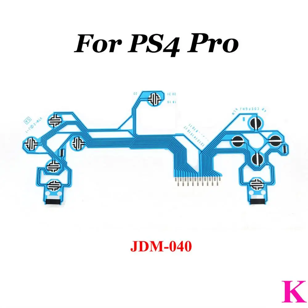 K YuXi 10 шт. JDM 001 030 040 JDS 055 для Playstation 4 проводящая пленка клавиатура для PS3 PS4 Pro тонкий контроллер DualShock PCB схема - Цвет: K