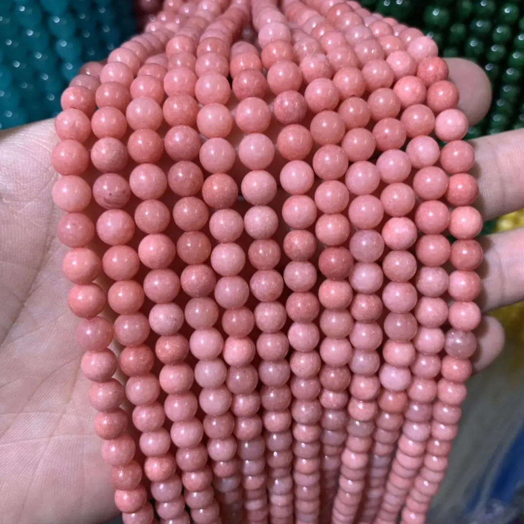Rhodochrosite мужские каменные бусины сделаны из натурального камня кварца DIY