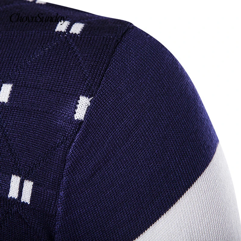 Striped Sweater Men Long Sleeve V Neck Man Warm Winter Clothes For Male Fashion Slim Fit Print Pullover X Y | Мужская одежда