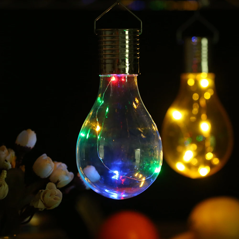 

2019 LED Solar Garden Bulb Light Hanging LED solar Lamp Waterproof Outdoor Fairy Lights for Christmas Holiday Party