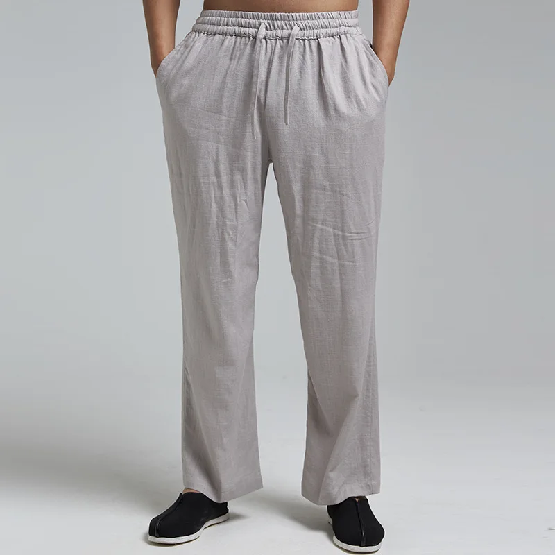 Летнее китайское кунг фу тай чи брюки льняные ушу боевые искусства Wing Chun Костюмы