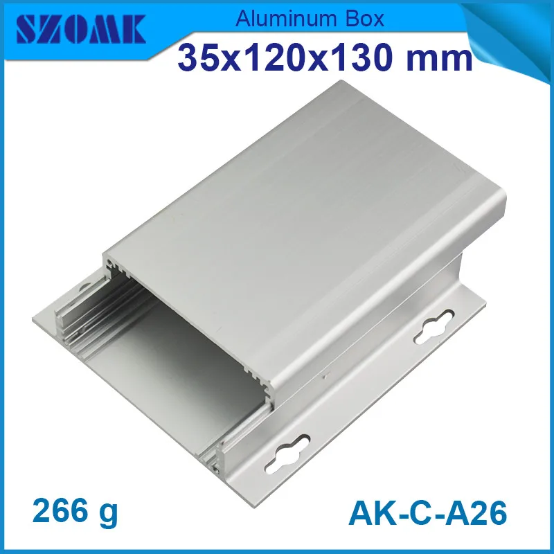 1 шт. алюминиевый распределительный ящик szomk для электроники 35*120*130 мм|enclosures for