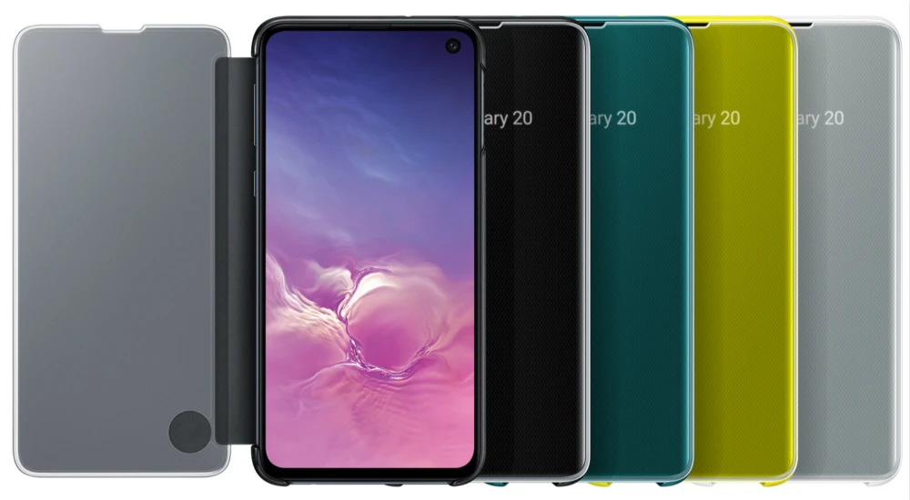 Официальный S-View кожаный захлопывающийся Чехол-книжка чехол samsung Galaxy S10 плюс S10e крышка чехол для зеркала Smart View прозрачный телефон случае