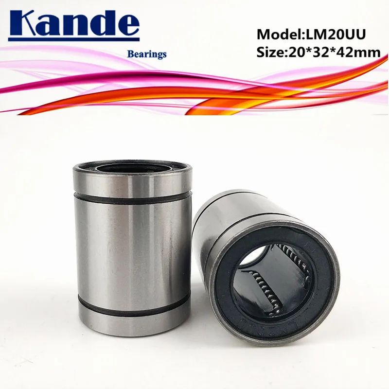 Kande подшипники LM20UU 4 шт. линейный подшипник 20*32*42 мм LM20 UU LM20|Линейные направляющие| |