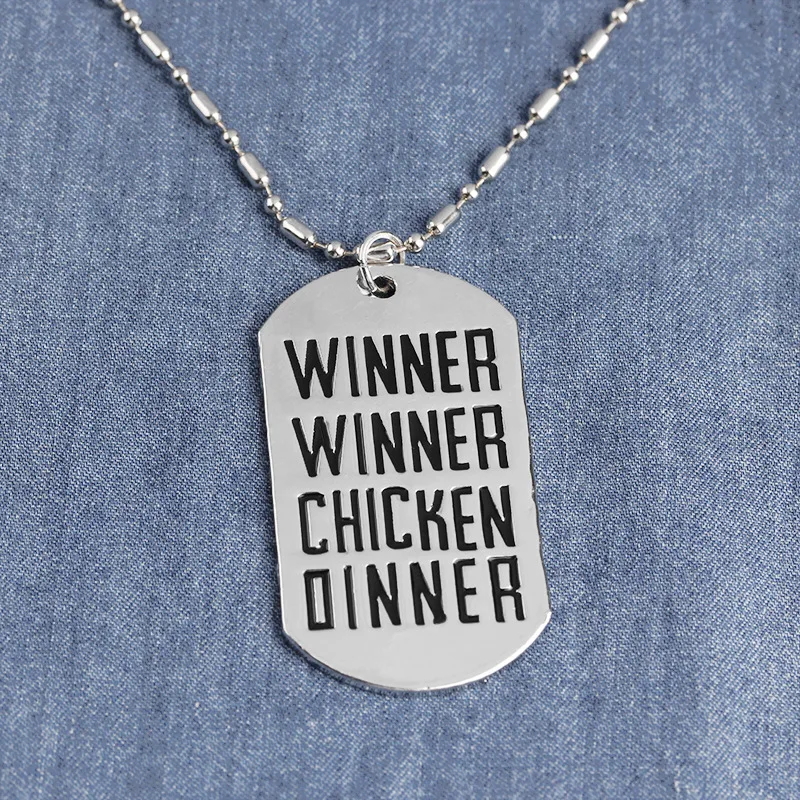 Курица ужин Dog Tag победитель кулоны с надписью армия табличка Подвеска для мужчин
