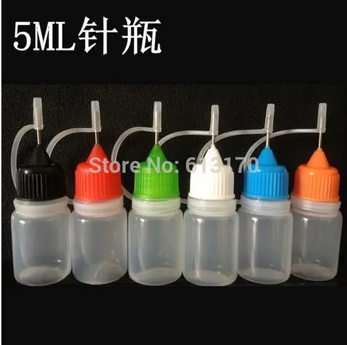 

5ml 1/6OZ Plastic Dropper Bottles with Metal Needle Empty E- Liquid bottle, Eye dropper bottle, childprood cap