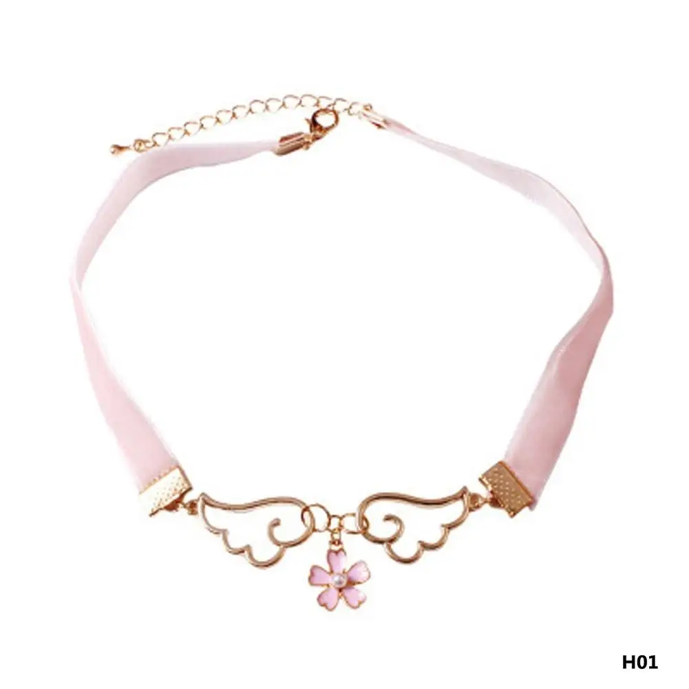 LNRRABC 2018 новое ожерелье со звездами красивое модное розовое с крыльями вишни