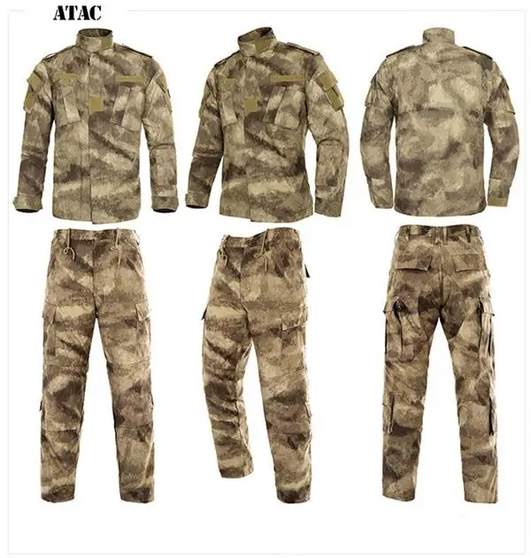 3 Для мужчин s ghillie костюмы США Военная ACU армейская хлопковая полиэфирная Мужская Черная питоновая камуфляжная форма тактическая Боевая камуфляжная форма 1 комплект - Цвет: 3