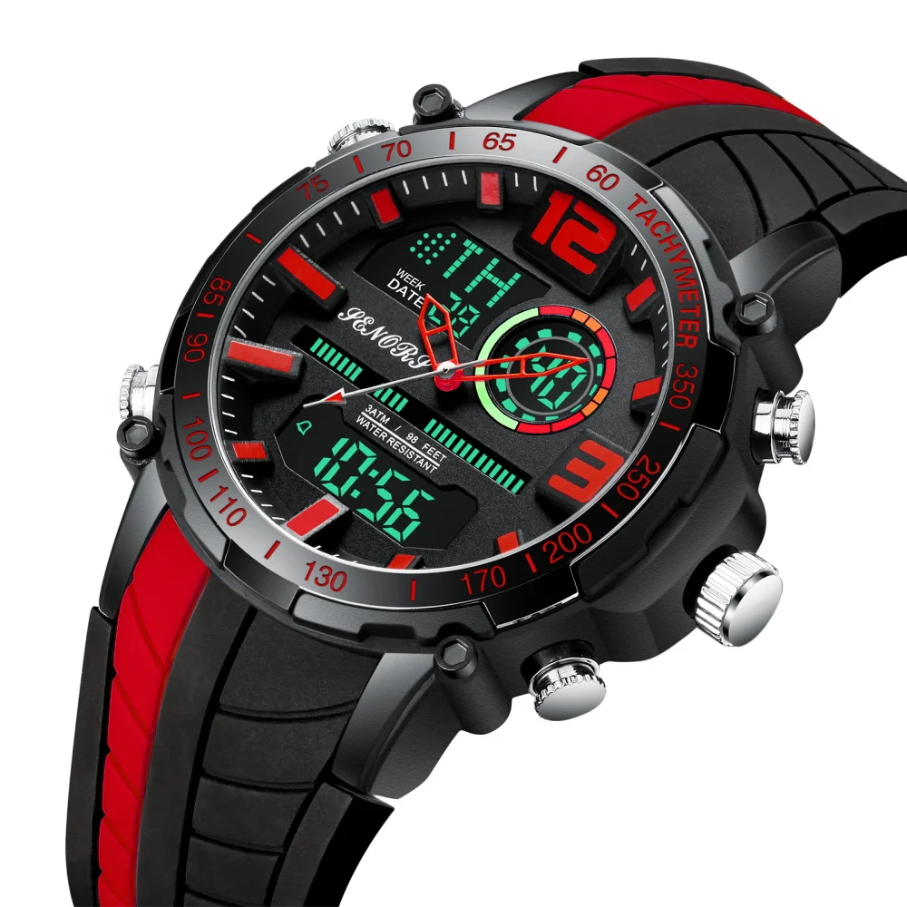 Наручные часы модные кварцевые мужские Цифровые спортивные водонепроницаемые