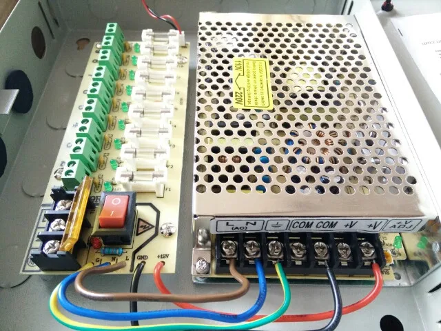 9CH 12V 10A CCTV плавленый блок питания автоматический сброс/12 V 10A 120W монитор питания/переключатель питания 9 каналов