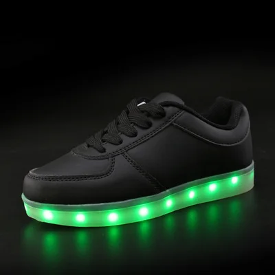 Женская обувь 2018 Пара светодиодный светящиеся туфли USB зарядки Яркая корейских