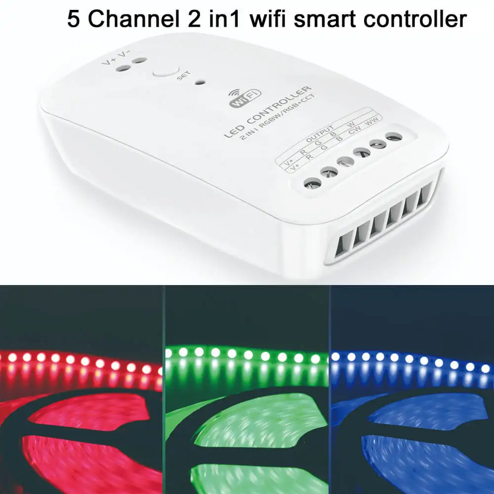 Умный Wi-Fi светодиодный контроллер для телефона ПРИЛОЖЕНИЕ RGB CCT диммер 3 в 1 контроллер полосы от Amazon Echo plus Alexa Google Home Голосовое управление