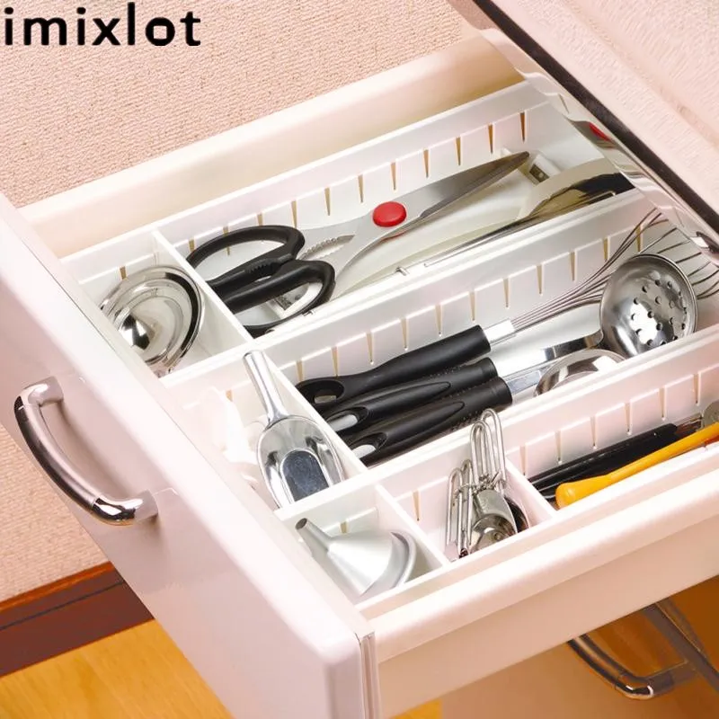 Imixlot Регулируемый ящик для хранения кухонных столовых приборов офисный макияж