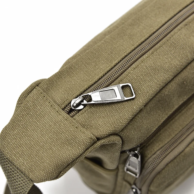 Мужская Холщовая Сумка через плечо многофункциональная винтажная для