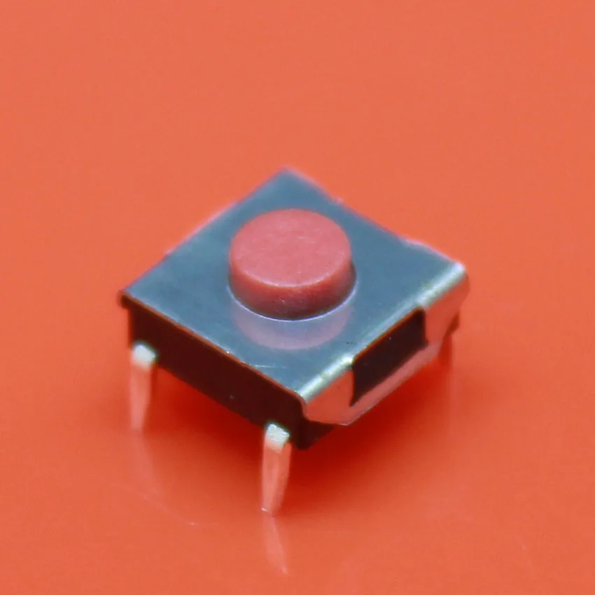 Cltgxdd 5 шт. 6x6x3 1 сенсорный выключатель Вертикальная красная кнопка DIP 4 Pin