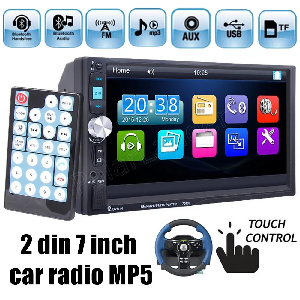 Автомагнитола для телефона Android mp5 плеер стерео FM USB TF 2DIN 7 дюймовая задняя камера