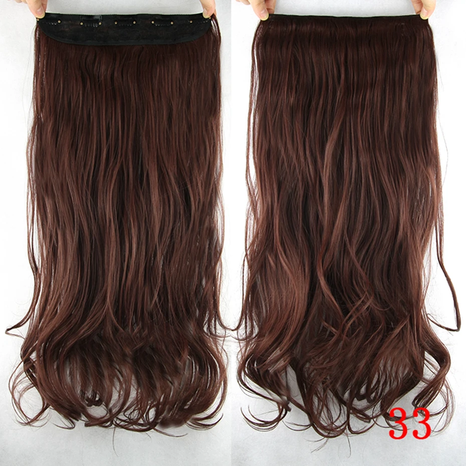 #33 Soowee, 20 цветов, кудрявые, бордовые, серые, Омбре волосы, высокотемпературное волокно, синтетические волосы на заколках, накладные волосы - Цвет: #33
